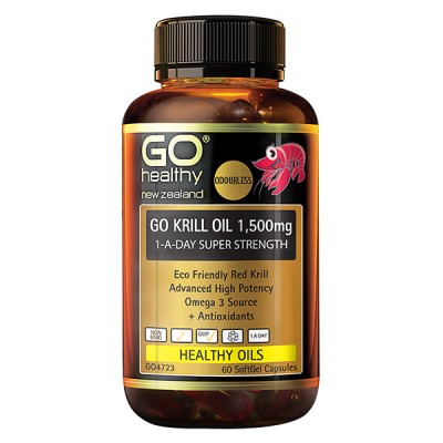 Go Healthy 高之源 磷虾油 1500mg OMEGA3+虾青素 60粒